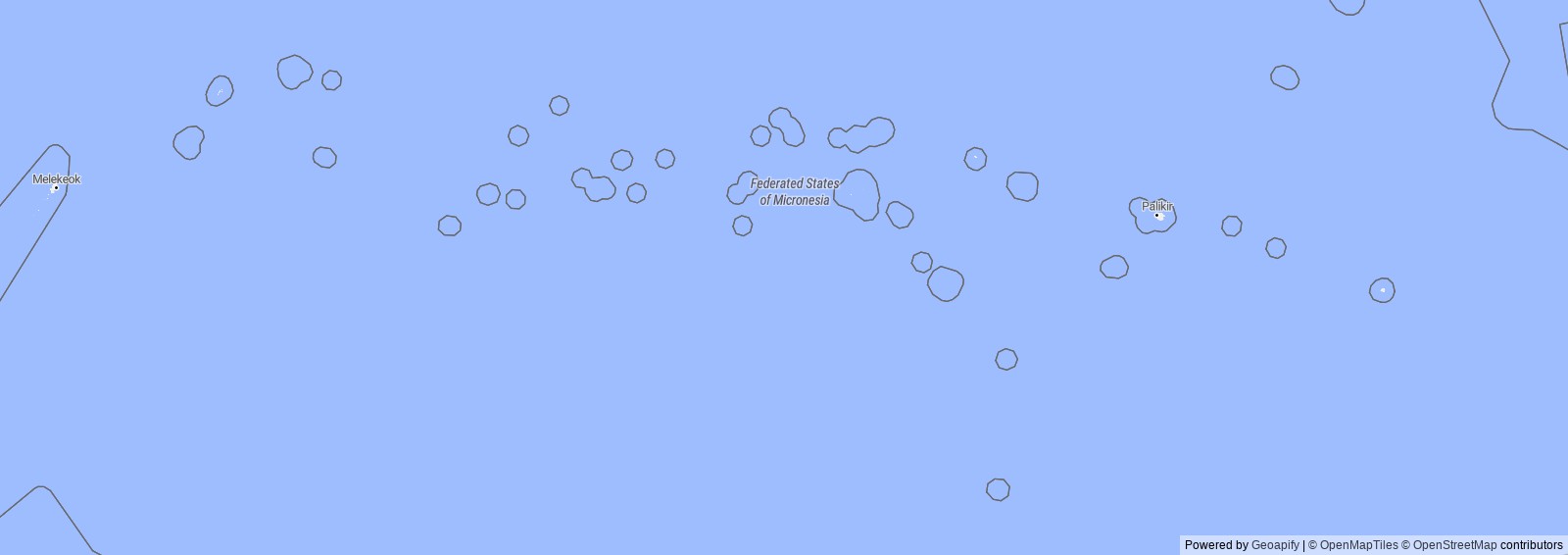 Detailed map of Micronesia, Fed. Sts.