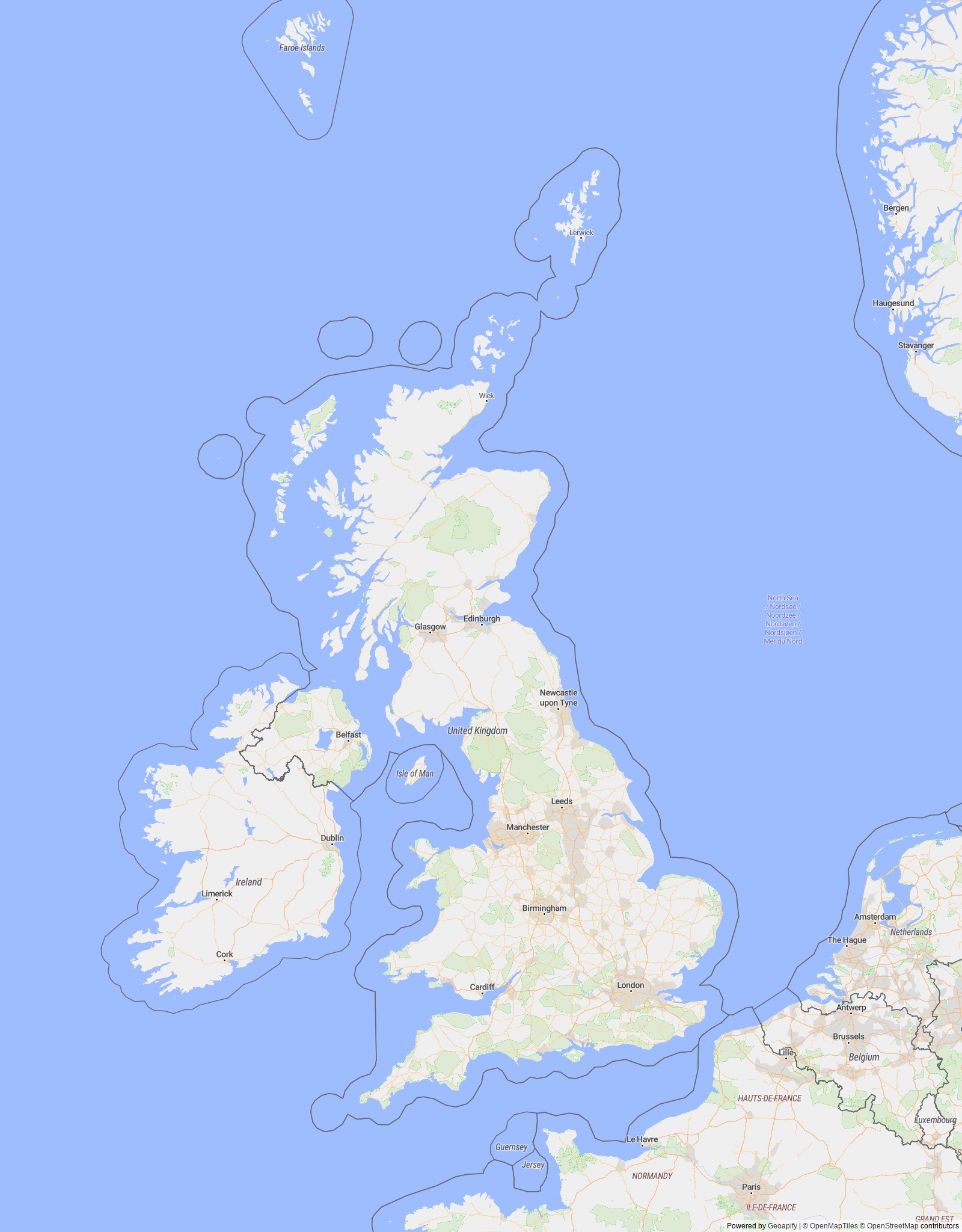 Detailed map of United Kingdom