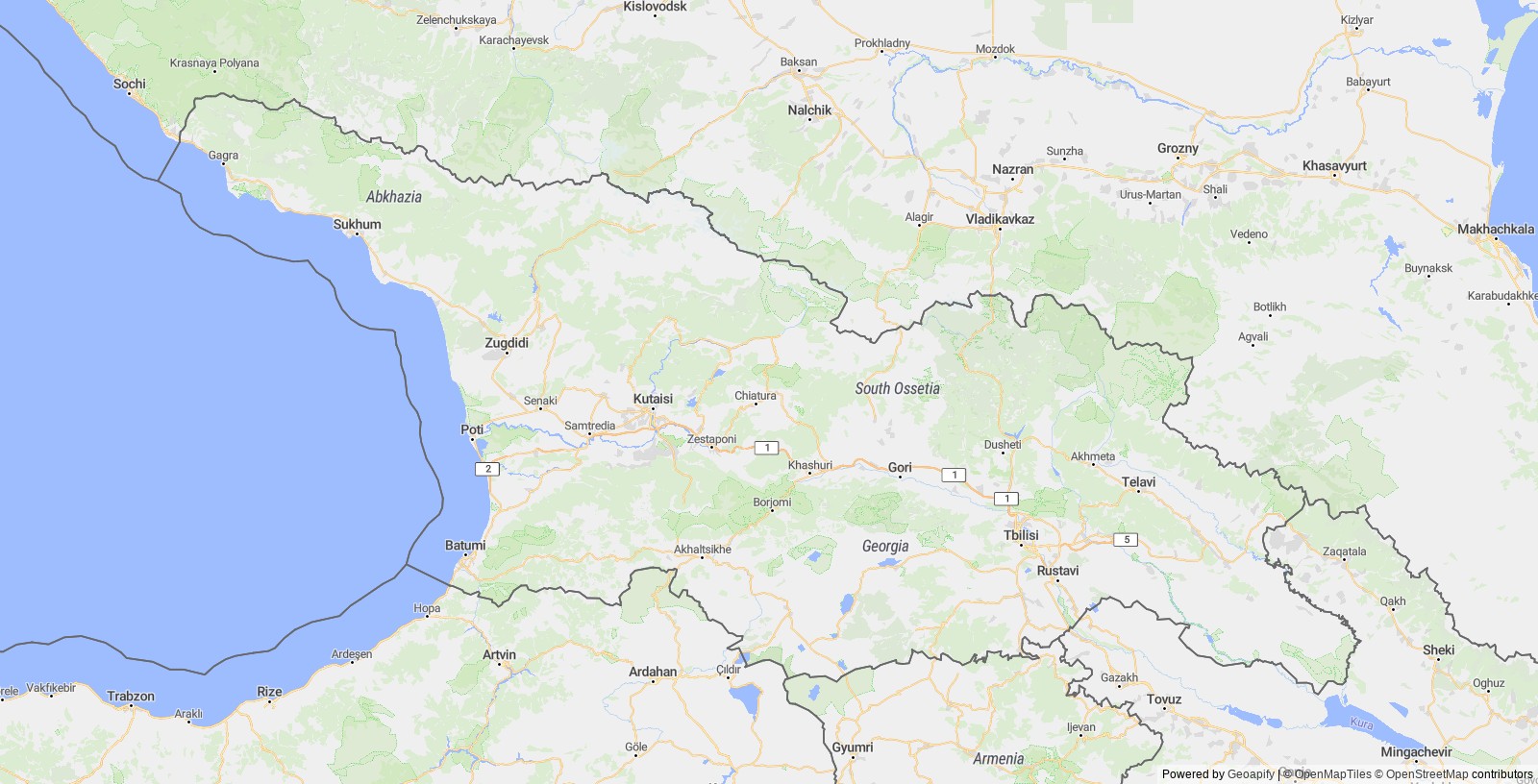 Detailed map of Georgia
