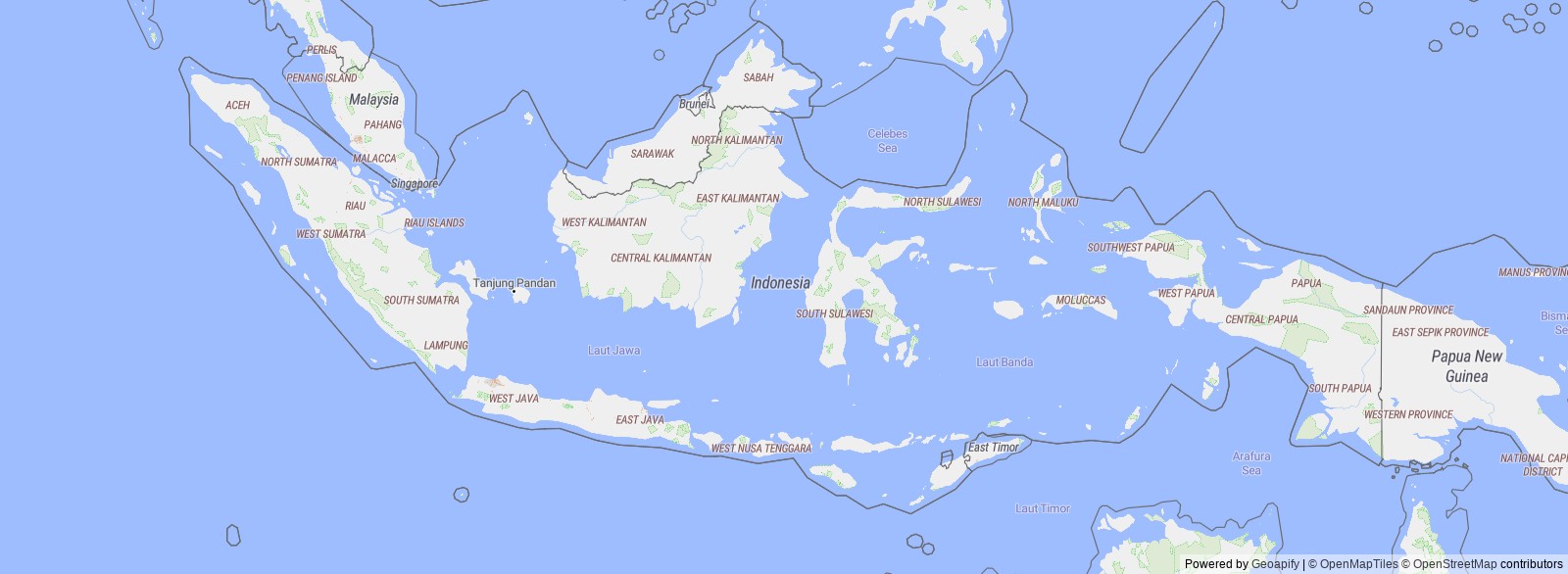 Detailed map of Indonesia