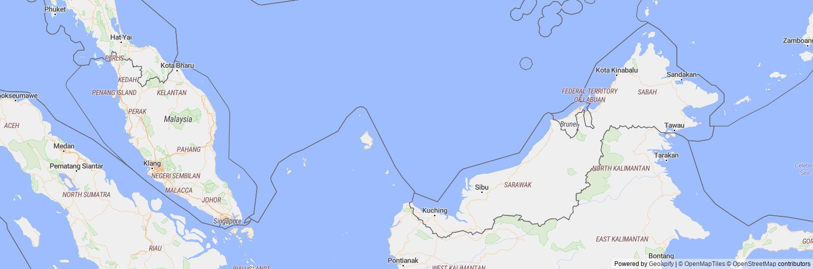 Detailed map of Malaysia