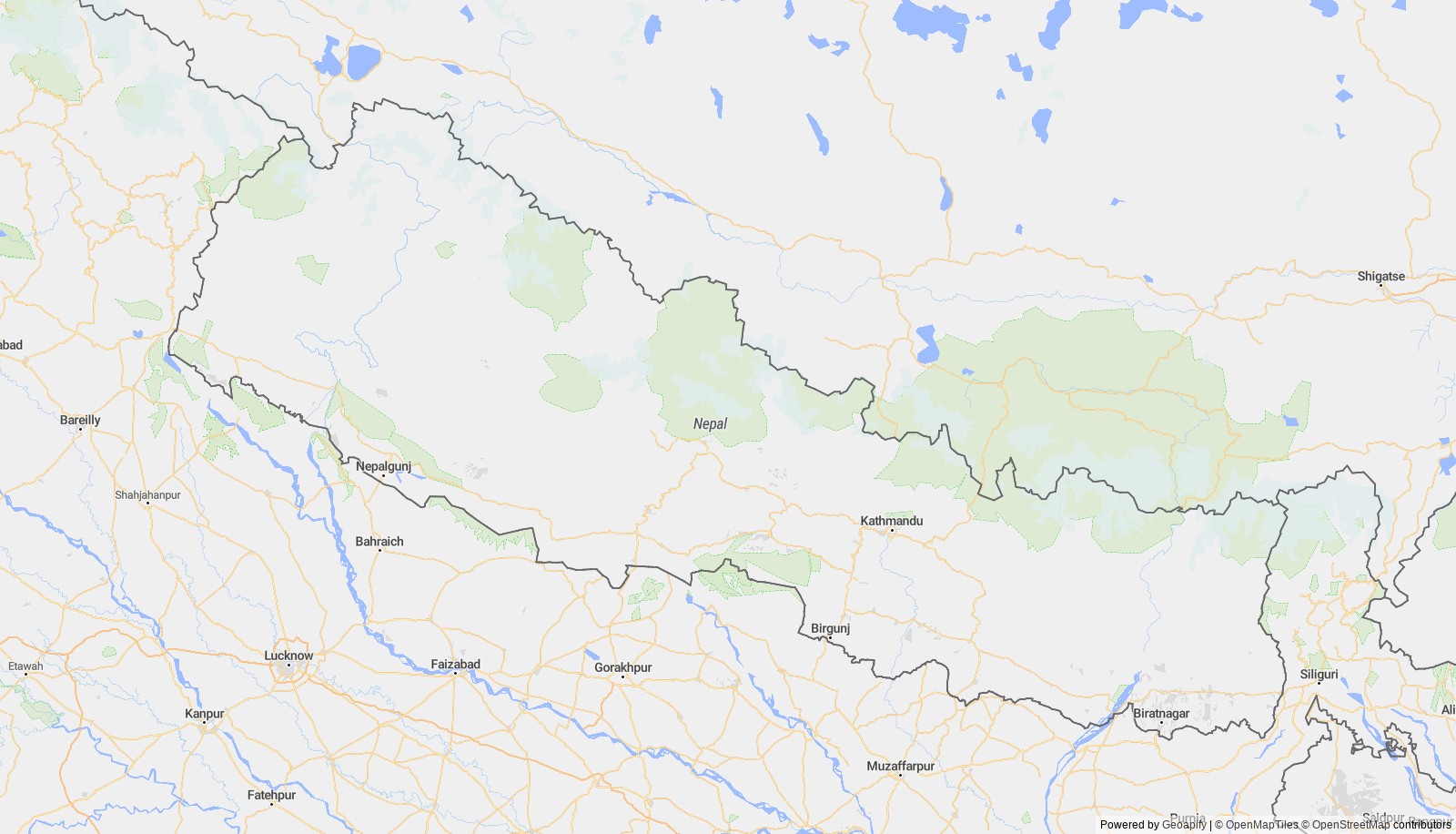 Detailed map of Nepal