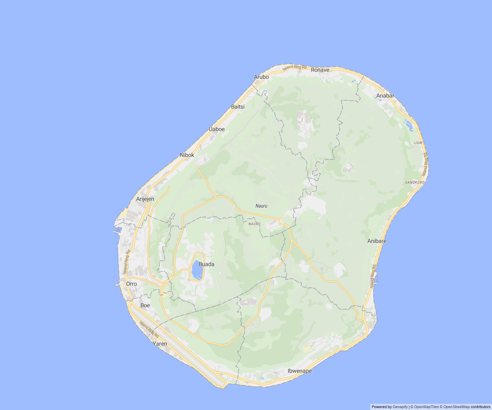 Detailed map of Nauru