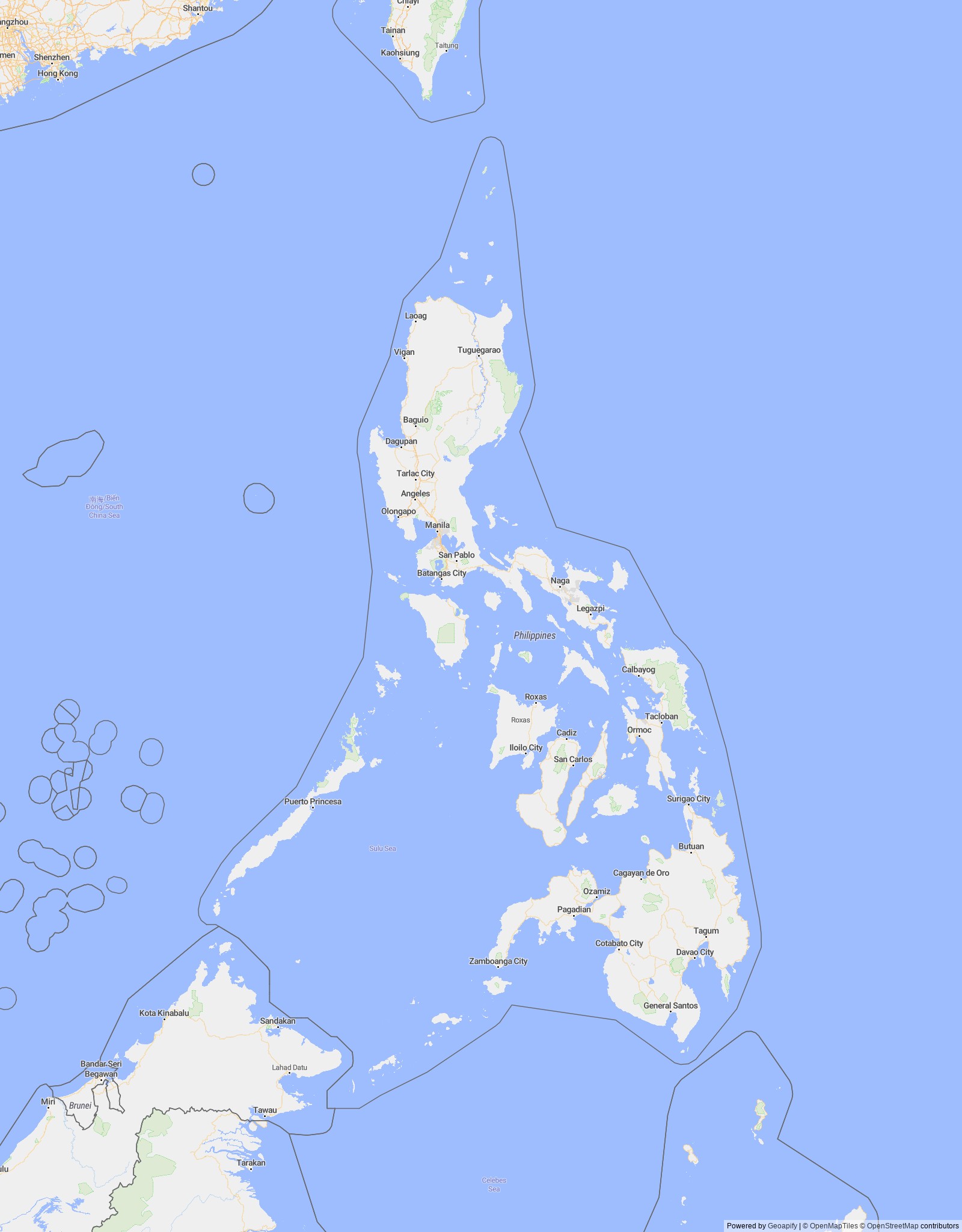 Detailed map of Philippines