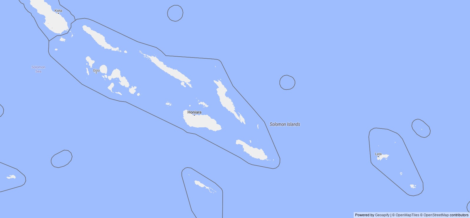 Detailed map of Solomon Islands