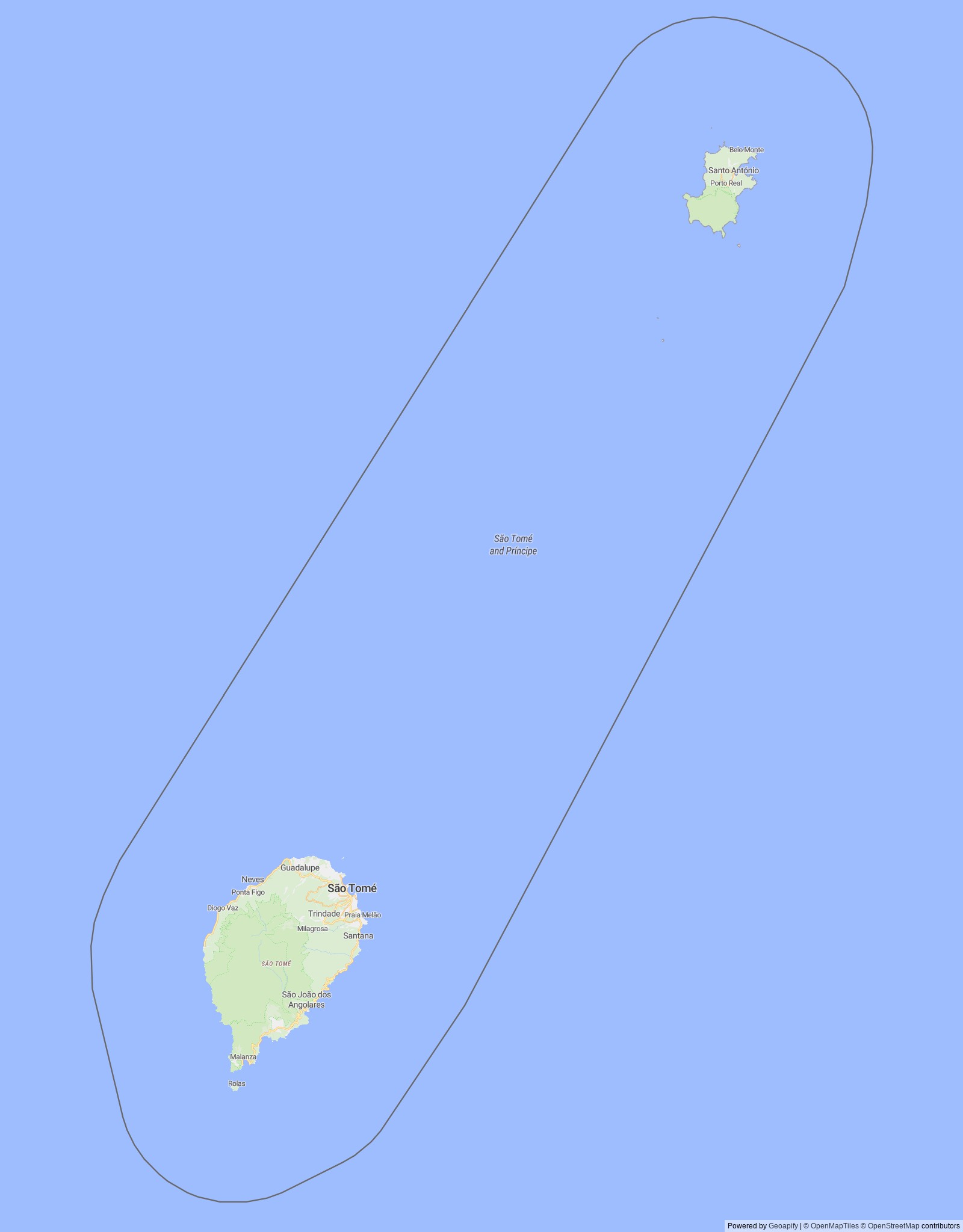 Detailed map of Sao Tome and Principe