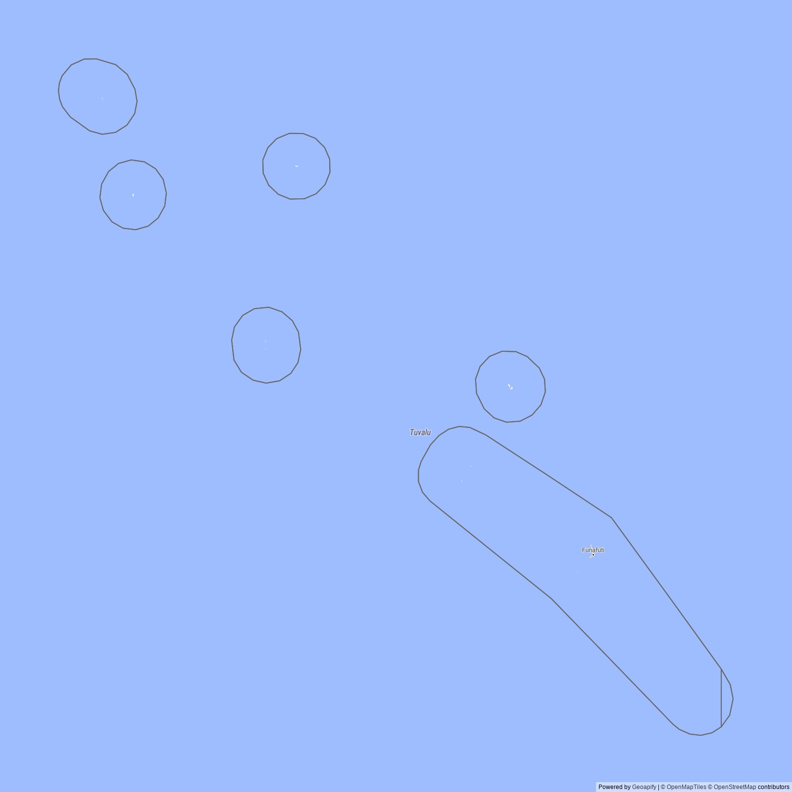 Detailed map of Tuvalu