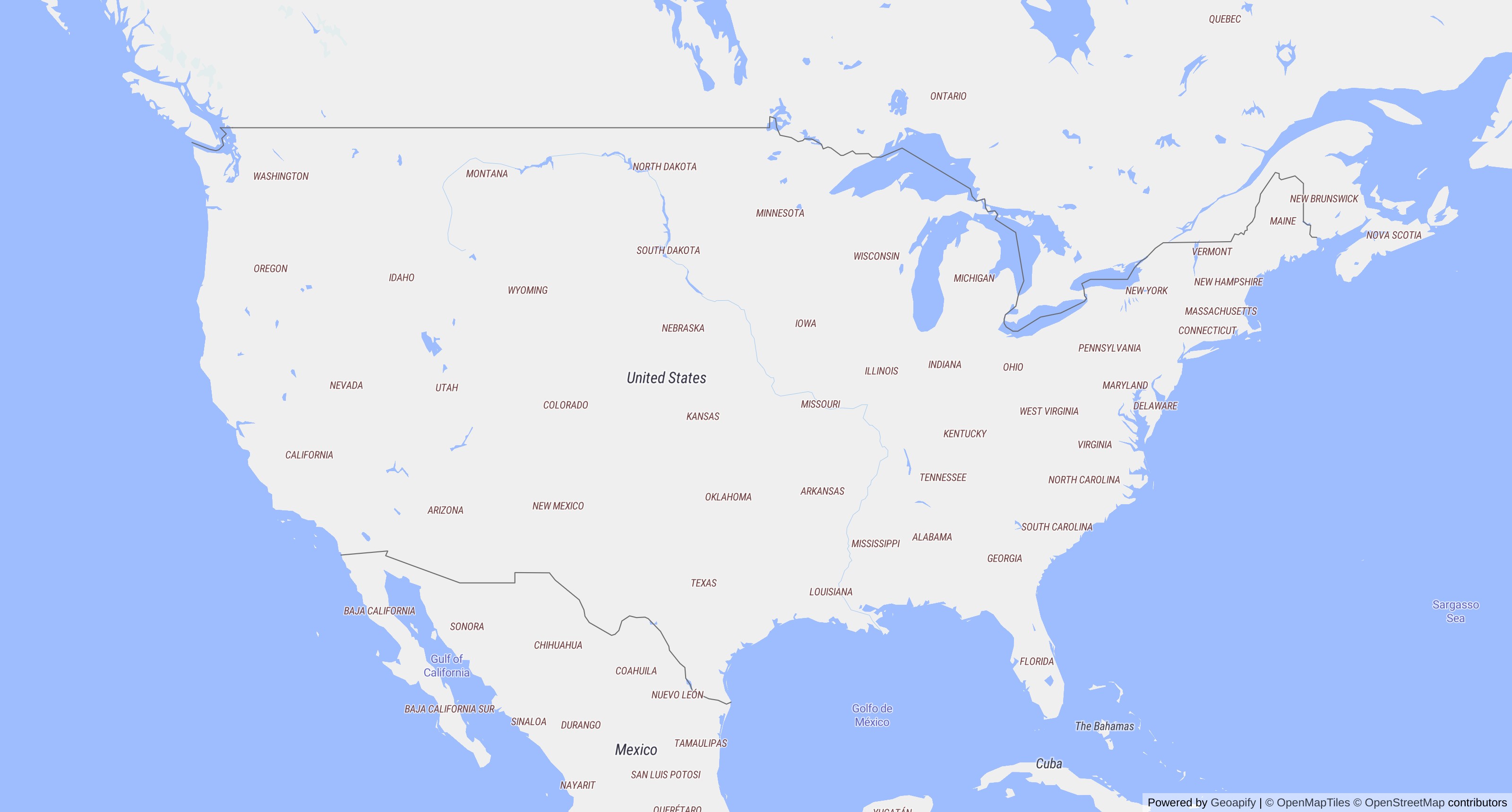 Detailed map of United States