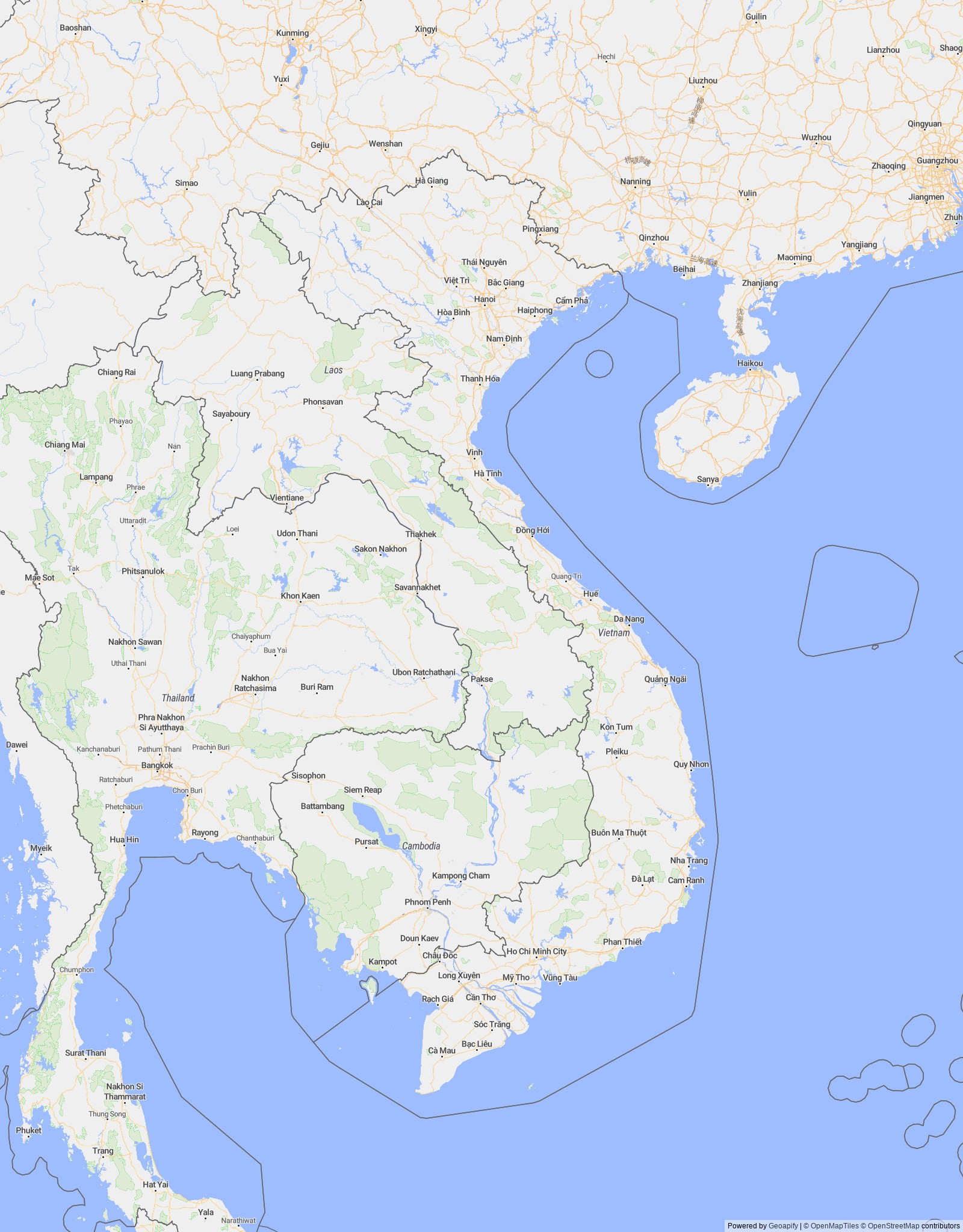 Detailed map of Viet Nam